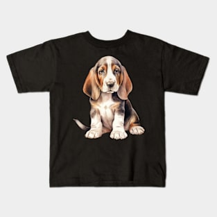 Puppy Basset Hound Kids T-Shirt